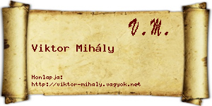 Viktor Mihály névjegykártya