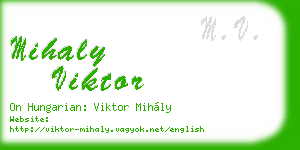 mihaly viktor business card